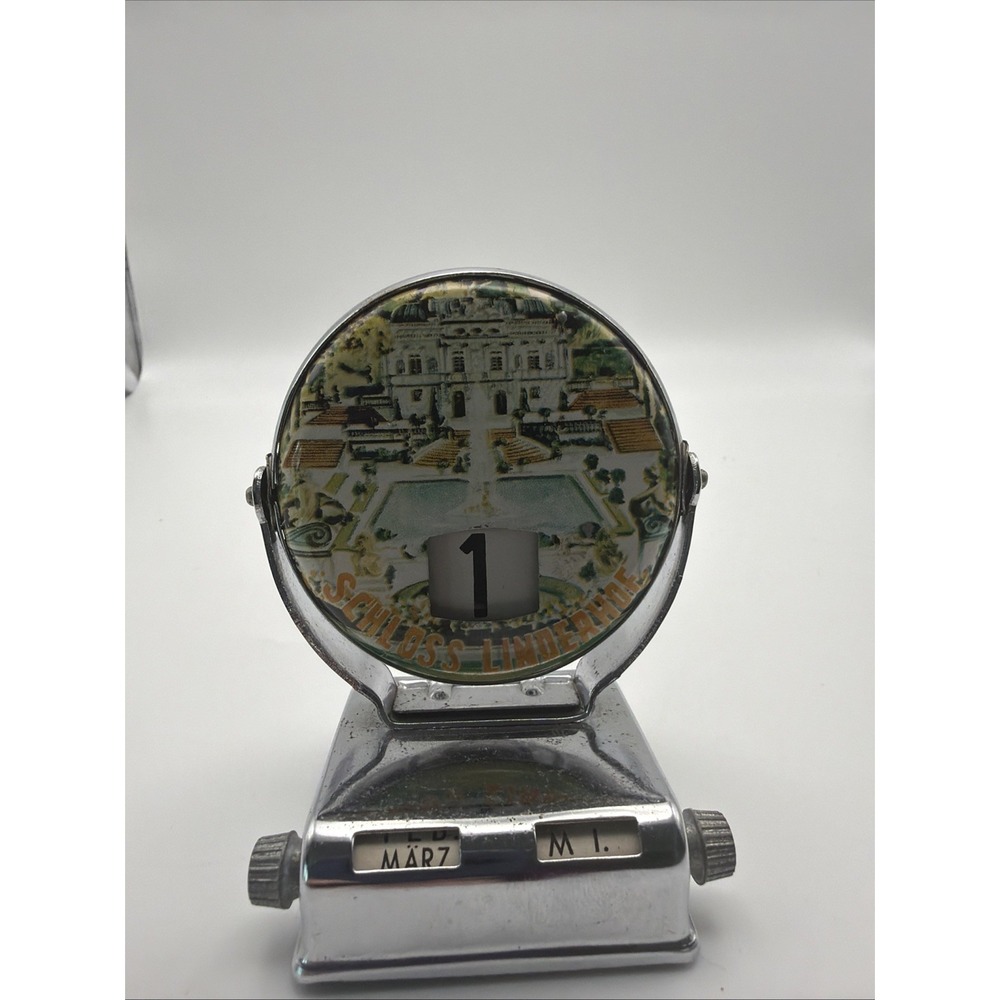 Vintage Schloss Linderhof Germany Perpetual Desk Calendar German Souvenir